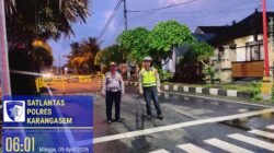 Pastikan Car Free Day Berjalan Aman dan Lancar, Sat Lantas Polres Karangasem Amankan Jalur Jalan Veteran