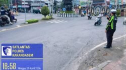 Jaga Ketertiban dan Kelancaran Arus Lalulintas, Personil Lantas Lakukan Gatur Pagi di Ktl 1 Subagan