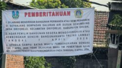 Ali Candi Soroti Penertiban PKL Semambung, Banner Pembongkaran Kembali Terpasang