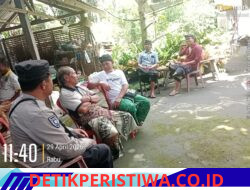 Hadiri Upacara Manusia Yadnya,  Bhabinkamtibmas Desa Bungaya  Sampaikan Pesan Kamtibmas dan Waspadai Kondisi Cuaca yang Tidak Menentu