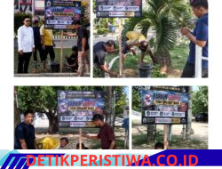 Dinas Syariat Islam Dan Pendidikan Dayah kota Lhokseumawe Pasang Pamflet Larangan Pungut Parkir di Masjid Agung Islamic Centre