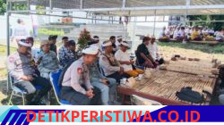 Kaur Bin Ops Polairud Polres Karangasem Hadiri Upacara Melaspas Kampung Nelayan Merah Putih