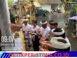 Wujudkan Syukur dan Mohon Keselamatan, Polsek Bebandem Gelar Upacara Piodalan di Pura Padmasana