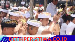 Kapolres Karangasem Laksanakan Persembahyangan Bersama di Hari Purnama. di Pura Besakih