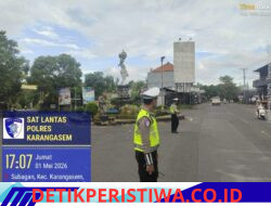 Pastikan Kelancaran Arus Lalulintas, Unit Turjawali Sat Lantas Lakukan Gatur Lalin di Pos 3 Patung Salak Jasri