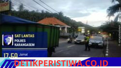 Cegah Lakalantas, Satlantas Polres Karangasem Berikan Himbauan kepada Sopir Truk, Tidak Parkir Sembarangan di Kawasa Obyek Wisata Candidasa