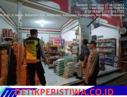 Jaga Kamtibmas Tetap Kondusif, Polsek Bebandem Gelar Blue Light Patrol Sasar Jalur Protokol dan Pemukiman Penduduk