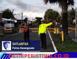Pastikan Car Free Day Berjalan Lancar, Sat Lantas Polres Karangasem Amankan Jalur Jalan Veteran
