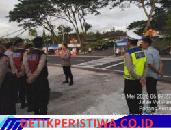 Dukung Mens Sana in Corpore Sano CFD, Personel Polsek Bebandem Amankan Jalur 11 