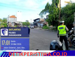 Rutinitas Unit Turjawali Sat Lantas Lakukan Gatur Lalin, di Pos 3 Patung Salak Jasri