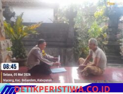 Dukung Rekrutmen Polri yang Transparan, Bhabinkamtibmas Polsek Bebandem Sambangi Tokoh Agama di Desa Macang