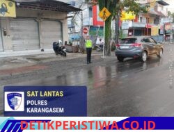 Cegah dan Antisipasi Lakalantas, Anggota Lantas Polres Karangasem Laksanakan PH Pagi di Depan MAN Amlapura