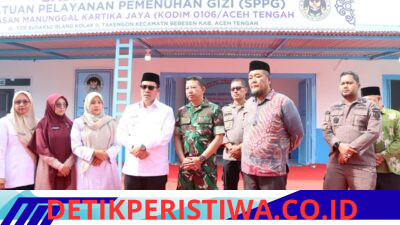 Dandim 0106/Aceh Tengah Hadiri Peresmian MBG di Asrama Kompi Blang Kolak dua