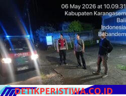 Jaga Kamtibmas Tetap Kondusif, Polsek Bebandem Gelar Blue Light Patrol di Pemukiman Padat Penduduk