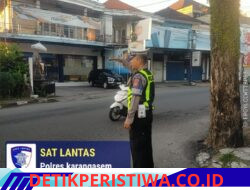 Berikan Layanan Prima kepada Masyarakat, Personil Lantas  Rutin LakukanGatur Pagi di Depan MAN Amlapura
