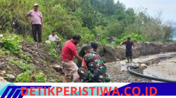 Babinsa Koramil 01/Lut Tawar Gelar Karya Bakti Bersama Warga di Desa Mendale
