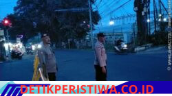 Pastikan Akhir Pekan Aman Kondusif, Personel Polsek Bebandem Amankan Jalur di Simpang Empat Veteran