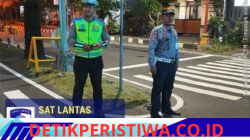 Sat Lantas Polres Karangasem Amankan Jalur Car Free Day, di Jalan Veteran