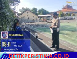 Personil Lantas Arahkan dan Awasi Pelaksanaan Praktek Uji Kemahiran Mengemudi Bagi Pemohon SIM Baru