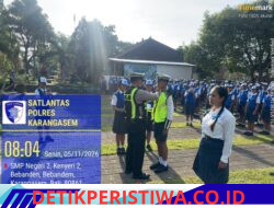 Police Goes To School Safety Riding Sat Lantas Polres Karangasem, Berikan Pemahaman kepada Siswa Siswi SMP N 2 Bebandem Etika Berlalu Lintas Dijalan