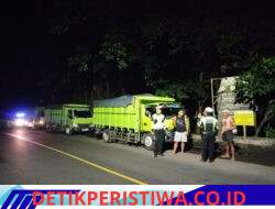 Cegah Lakalantas, Satlantas Polres Karangasem Himbau Para Sopir Truk, Tidak Parkir di Bahu Jalan