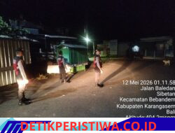 Jamin Keamanan Wilayah Hukumnya Kondusif, Polsek Bebandem Intensifkan Patroli KRYD Malam Hari