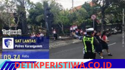 Utamakan Keselamatan Kalangan Pelajajar, Anggota Lantas Polres Karangasem Sebrangkan Siswa Siswi SMP N 2 Amlapaura