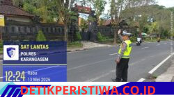 Tingkatkan Keselamatan Pelajar, Satlantas Polres Karangasem Rutin Sebrangkan Siswa Siswi SMA N 1 Amlapura