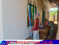 Babinsa Koramil 01/Lut Tawar Gelar Karya Bakti Bersama Warga di Toweren Toa