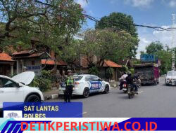 Satlantas Polres Karangasem  Himbau Sopir Truk tidak Parkir Sembarangan, di Kawasan Obyek Wisata Candidasa