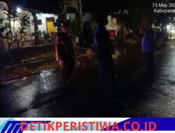 Walau di Tengah Rintikan Hujan, Personel Polsek Bebandem Gelar Patroli “Blue Light” Sasar Pemukiman Penduduk dan Objek Vital