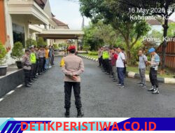 Jelang Pergantian Tugas Jaga, Sat Lantas Laksanakan Apel Serah Terima Tugas Jaga 
