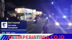 Cegah Aksi Balap Liar, Sat Lantas Polres Karangasem Gelar Patroli pada Malam Minggu