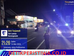 Cegah Aksi Balap Liar, Sat Lantas Polres Karangasem Gelar Patroli pada Malam Minggu