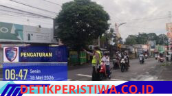 Rutinitas Anggota Lantas Polres Karangasem Laksanakan Gatur Pagi di Simpang Tiga BTN Taman Asri Karangasem