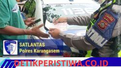Berikan Efek Jera kepada Pelanggar, Satlantas Polres Karangasem Berlakukan Tilang Manual terhadap Sopir Truk yang  Parkir Sembarangan di Badan Jalan   