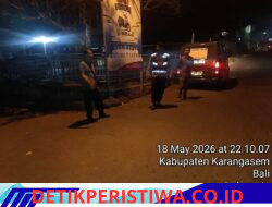 Antisipasi Gangguan Kamtibmas, Polsek Bebandem Gelar Blue Light Patrol Sasar Pemukiman Padat Penduduk