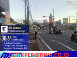 Pastikan Ketertiban dan Kelancaran Arus Lalulintas, Personil Lantas Rutin Lakukan Gatur Pagi di Ktl 1 Subagan