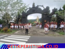 Cegah Laka Lantas Saat Bubaran Sekolah, Bhabinkamtibmas Polsek Bebandem Lakukan Gatur Lalin serta Ingatkan Warga Soal Bahaya Narkoba