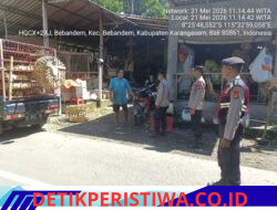 Melalui Patroli Barcode, Polsek Bebandem Berikan Pesan Kamtibmas, dan Sosialisasi Bahaya Narkoba kepada Warga Masyarakat