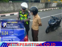 Tingkatkan Kedisiplinan Berlalulintas di Jalan Raya, Satlantas Polres Karangasem Berlakukan Tilang Manual