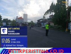 Cegah Lakalantas, Unit Turjawali Sat Lantas Gatur Lalin di Pos 3 Patung Salak Jasri