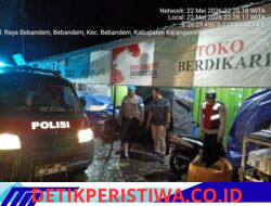 Cegah dan Antisipasi Gangguan Kamtibmas, Personel Polsek Bebandem Gelar Blue Light Patrol