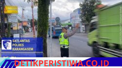 Dengan Sepenuh Hati Anggota Lantas Polres Karangasem Rutin Laksanakan PH Pagi, di Depan MAN Amlapura