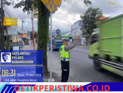 Dengan Sepenuh Hati Anggota Lantas Polres Karangasem Rutin Laksanakan PH Pagi, di Depan MAN Amlapura