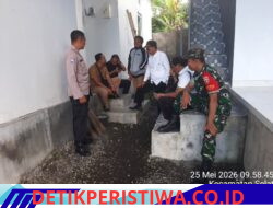Bhabinkamtibmas Desa Selat Bersama Babinsa Sambangi Kantor Desa, Sampaikan Pesan Kamtibmas dan Bahaya Narkoba