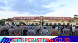 Jajaran Kepolisian Resor (Polres) Mesuji melaksanakan apel kesiapan pengamanan dalam rangka menyambut dan mengamankan pelaksanaan malam takbir menuju Hari Raya Idul Adha 1447 Hijriah Tahun 2026