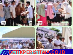 Polres Oku Timur Melaksanakan Sholat Idul Adha 10 Dzulhijah 1447 H / 2026 M Di Masjid Al – Amin Dan Penyerahan Hewan Qurban
