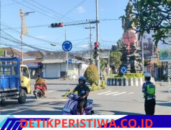 Pastikan Ketertiban dan Kelancaran Arus Lalulintas, Personil Lantas Laksanakan Gatur Pagi di Ktl 1 Subagan