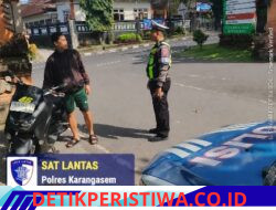 Jaga Kamseltibcar Lantas, Satlantas Gelar Patroli Dialogis Lantas di Seputaran Kota Amlapura